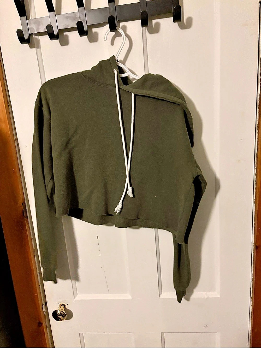 Without Walls Cropped Hoodie in Green Like New